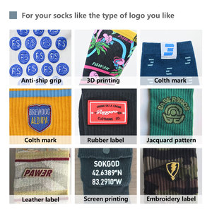कस्टम बना कढ़ाई डिजाइन आपके अपने स्वयं के पैटर्न कपास चालक दल के पुरुषों कस्टम मोजे के साथ कस्टम मोजे - Product Image 4