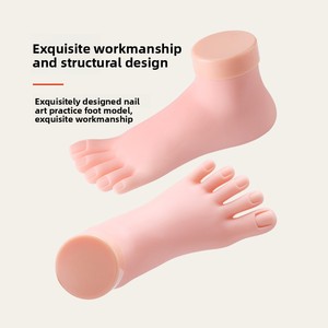 Maniquí <span class=keywords><strong>de</strong></span> PVC para Práctica <span class=keywords><strong>de</strong></span> Uñas con Dedos Flexibles, Modelo Realista para Entrenamiento <span class=keywords><strong>de</strong></span> Pedicura, Educación en Salón, Personalizable - Product Image 2