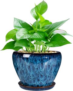 Elegante juego de macetas de cerámica, <span class=keywords><strong>jardineras</strong></span> versátiles <span class=keywords><strong>para</strong></span> interiores/exteriores <span class=keywords><strong>para</strong></span> el jardín del hogar, maceta elegante, decoración de muebles - Product Image 1