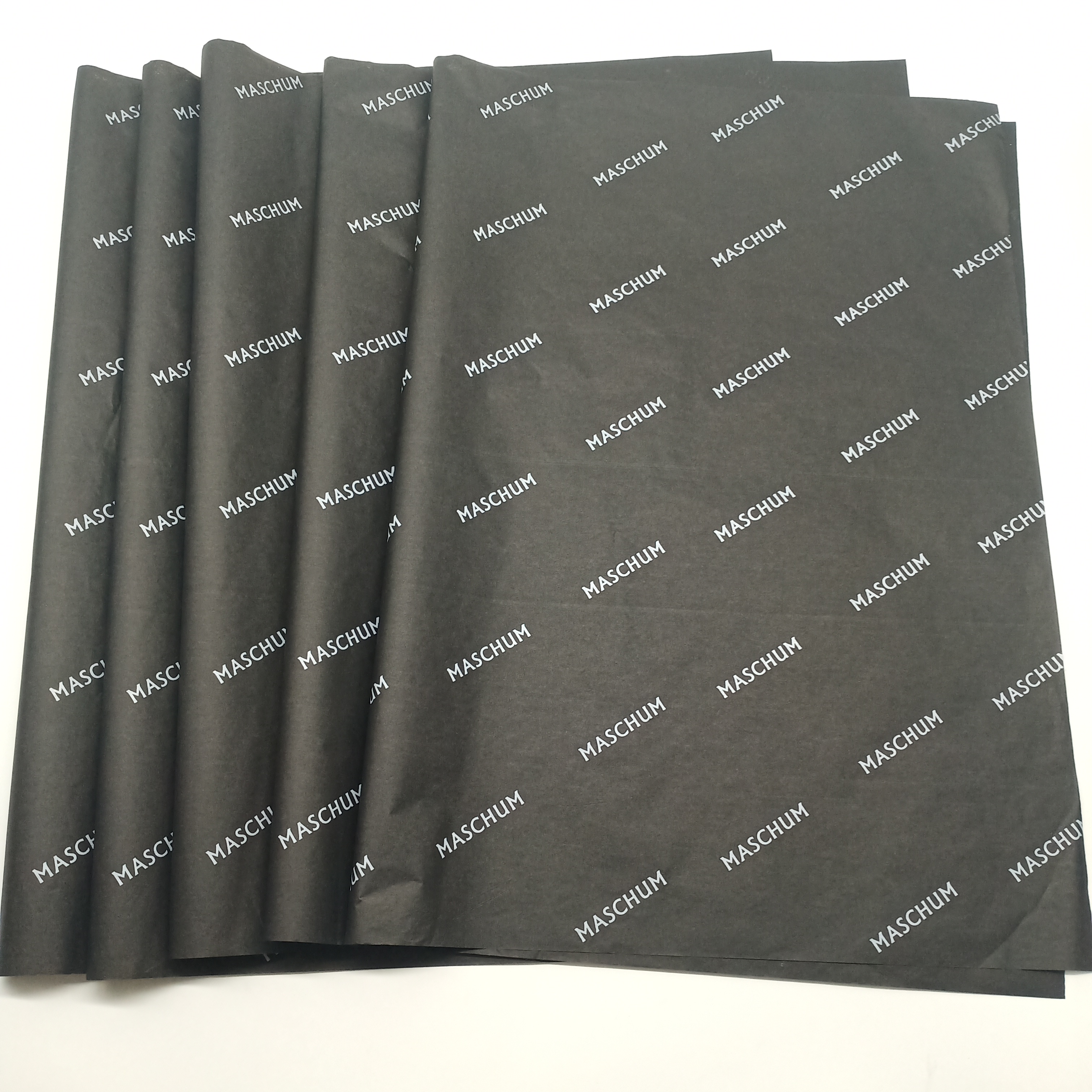 Eco friendly black wrapping tissue paper custom full printed