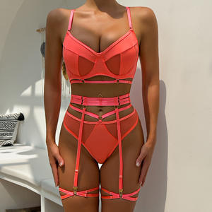 King Mcgreen-Conjunto de lencería fina y Sexy, ropa interior de malla empalmada, atuendo de lujo <span class=keywords><strong>desnudo</strong></span>, liguero, cinturón, nueva - Product Image 4