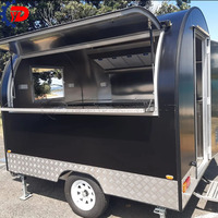 Nouveau design Kiosque à crème glacée Chariot de restauration rapide Hot Dog Taco Camion de restauration rapide Remorque de cuisine mobile