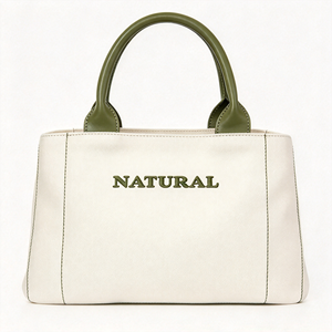 High Quality Canvas Stripe Pattern Magnetic Buckle Tote <b>Bag</b> with Unique Niche Design for Summer Shopping and Commuting - Product Image 1