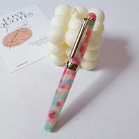 Stylo plume de luxe en plastique Majohn S9 avec tête remplaçable, pointe en acier inoxydable, boîte cadeau pour l'écriture