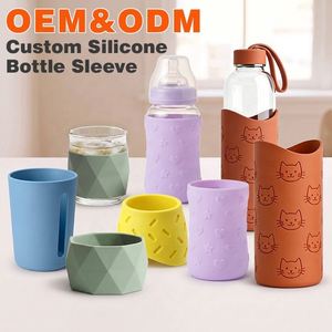 Funda de Silicona Personalizada para Vaso de Acero Inoxidable LA OEM, Funda de Silicona Premium de 12 oz para Botella de Agua, Funda para Termo - Product Image 1