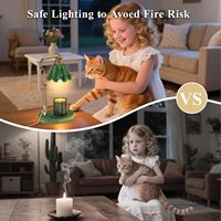 Lampu Pemanas Lilin Kaca Tinggi Dapat Disesuaikan Tanpa Api 4 Tingkat Peredupan Fungsi Timer Desain Stylish Berbagai Warna