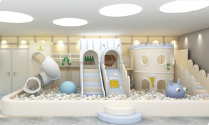 <span class=keywords><strong>Maison</strong></span> de jeu souple pour enfants château coquin toboggan fosse à balles aire de jeux intérieure/extérieure pour enfants taille personnalisée couleur Construction en métal - Product Image 5