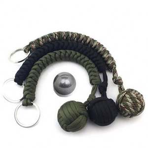 Fabrication directe multifonction en métal, boule à l'intérieur de la corde porte-clés anneau pour l'auto-défense/ - Product Image 3