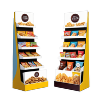 Présentoir à bonbons moderne personnalisé étagères de supermarché pour casse-croûte magasin de détail carton pour présentoir Pop