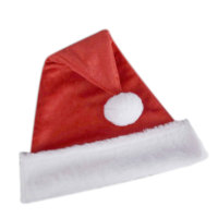Chapeaux de père noël personnalisés en fausse fourrure rouge avec bord blanc et pompon