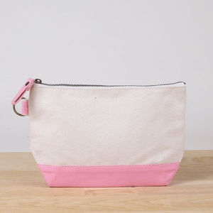 Pochette zippée en coton réutilisable, écologique, pour le rangement de maquillage, design personnalisé, approvisionnement en gros pour les magasins de détail et la promotion de marques - Product Image 1