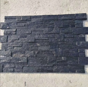 Black Quartzite Modern Split Villa Exterior Wall Cladding <strong>Slate</strong> 60x15x1-2cm Durable Eco-Friendly Antacid 5 Year Warranty - Product Image 1
