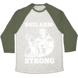 Camiseta de béisbol unisex de mezcla triple Neil Arm-Strong Lifting - Product Image 5