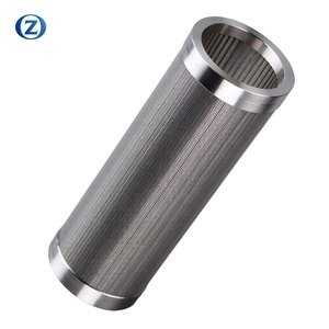 Filtro a Cilindro in Acciaio Inox con Filo a Cuneo da 25 <span class=keywords><strong>Micron</strong></span>, Filtro per Liquidi in Acciaio Inox 304 316 - Product Image 1
