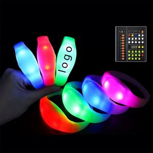Pulseras Luminosas Activadas por Sonido para Festivales de Música, Pulsera LED Ajustable con Cambio de Color - Product Image 1