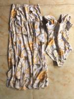 Set Baju Renang Wanita dan Atasan Pantai STOCK Print, One Piece Swimsuit Underwire Push Up, Rok Pantai, Ukuran S-XL