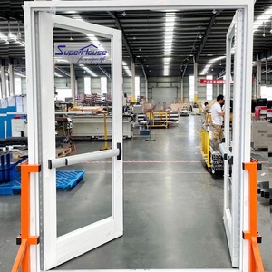Porte en verre de sécurité intelligente avec <span class=keywords><strong>alarme</strong></span>, résistante aux impacts, aux ouragans, au feu et aux perturbations, en aluminium extérieur personnalisable - Product Image 2