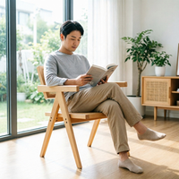 Chaise de salle à manger nordique de haute qualité en cannage, fauteuil en bois massif fait main, style européen moderne, écologique et durable pour la maison et le bureau