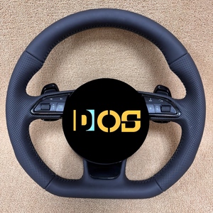Volant DOS pour <span class=keywords><strong>Audi</strong></span> A3 A4 B7 A6 C7 <span class=keywords><strong>R8</strong></span> RS3 A7 RS5 RS6 A8 Q5 Q8, accessoires intérieurs <span class=keywords><strong>de</strong></span> <span class=keywords><strong>voiture</strong></span>, cuir à fond plat personnalisé - Product Image 1