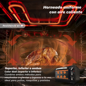 Forno Elettrico Multifunzione da Banco 23L 1600W Nero - Product Image 5