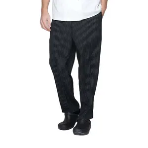 Pantalon à carreaux en polyester pour chef sushis, uniforme de restaurant, traditionnel, à la mode