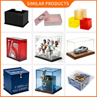 Vente en gros de boîtes de présentation en acrylique personnalisées à 3 niveaux pour figurines, vêtements, boîtes mystères et collections de jouets