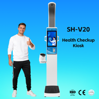 Kiosco de 19 Pulgadas con Pantalla LCD para Chequeo de Salud Corporal Operado con Monedas, Báscula de Grasa Corporal, IMC, Altura y Peso para Centros Comerciales