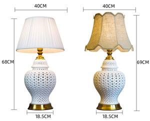 Vase décoratif blanc créatif pour la maison, corps en céramique, lampe de bureau design pour hôtel - Product Image 5