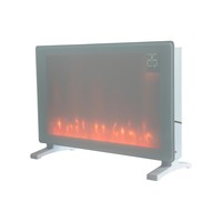 Cheminée électrique à effet visuel de flamme LED 3D simulée, avec affichage numérique, chauffage d'appoint portable autonome