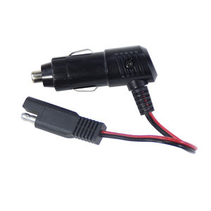 สายไฟชาร์จไฟที่จุดบุหรี่ในรถยนต์ พร้อมปลั๊กเสียบแบตเตอรี่ ซิการ์ไลท์ ฟิวส์ 3A 12v 24v ขั้วต่อแบบ Sae 2 ขา แบบปลดเร็ว - Product Image 1