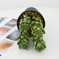 Plante artificielle décorative, cactus vert de 20 cm en pot en soie, parfait pour le bureau, l'étagère, la cuisine, le salon et le bureau