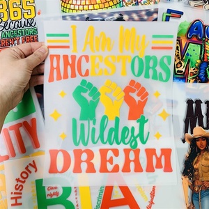 Étiquettes de transfert thermique DTF personnalisées de haute qualité sur le thème de l'<span class=keywords><strong>histoire</strong></span> des Noirs, prêtes à être pressées, pour vêtements - Product Image 5