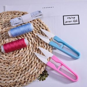 Plastic-handled ceramic U-shaped fishing line <b>cutter</b>, fishing shears, nitric acid resistant, insulating, cross-stitch <b>thread</b> - Product Image 1