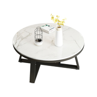 Table basse en marbre naturel minimaliste de luxe italien, table basse moderne pour salon, combinaison en acier inoxydable