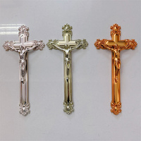Cruz de Jesús Crucifijo de Plástico ABS para Decoración de Ataúdes, Ligera, Suministros para Funerarias e Iglesias, Venta al por Mayor