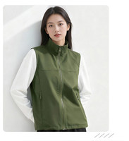 Gilet Softshell d'extérieur 4 saisons OEM UNSIX avec motif lettres, impression de logo personnalisé, imperméable, col montant, prix bas