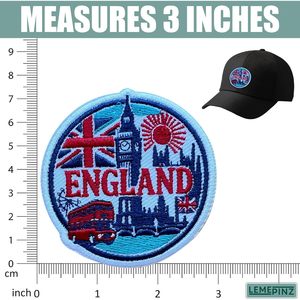 England Big Ben Flag Embroidery Patch 3 Inches Iron On Sew On Travel <b>Applique</b> Patch Fabric Nonwoven Felt - Product Image 3