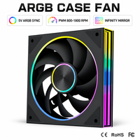 AntarcChill Prism 8Pro PWM 5V ARGB Kipas Pendingin CPU 4Pin Kontrol Kecepatan Cerdas Sinkronisasi Motherboard Pencahayaan RGB untuk Casing PC/Radiator