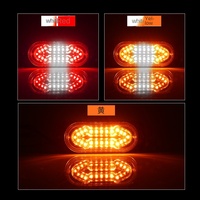 Feux stroboscopiques d'ambulance d'urgence, 16 modes d'éclairage clignotant, 12W, 12V-24V, lampes de signalisation latérales LED pour camionnettes, étanches