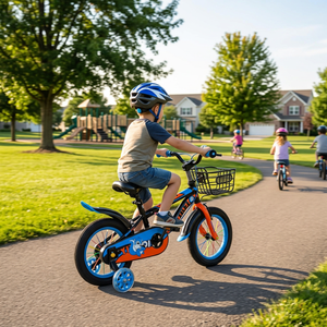Bicicleta Infantil con Asiento Cómodo y Llantas Antideslizantes de Acero con Alto Contenido de Carbono, Ideal para Regalos y Venta al por Mayor por Empresas - Product Image 1