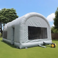 Tente de simulateur de golf gonflable extérieure en PVC imperméable, type petite maison, pour cage de frappe, installation facile, avec pompe à air électrique, grande taille