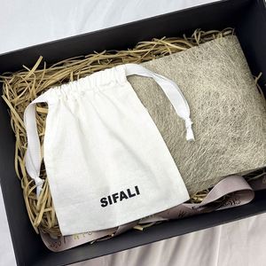 Reusable Eco-Friendly Organic Cotton Canvas <b>Drawstring</b> Bag Dust <b>Pouch</b> with Custom Screen Printed Logo for Gift Packaging - Product Image 1