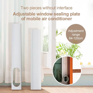 Deux pièces de climatisation <span class=keywords><strong>mobile</strong></span> à <span class=keywords><strong>gaz</strong></span> 84-120 cm, 10 cm de large, plaque d'étanchéité de fenêtre réglable en PVC ABS, écologique, durable, <span class=keywords><strong>pour</strong></span> usage domestique - Product Image 4