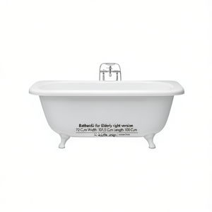 Bañera para personas mayores, versión derecha, 72 cm de ancho, 101,5 cm de largo, 100 cm de altura, diseño accesible - Product Image 2