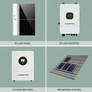 Kit solaire complet résidentiel 5KW 8KW 10KW avec batterie au lithium, système d'énergie solaire domestique SWS10W-SEI-HY, système solaire hybride complet - Product Image 2