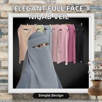 Niqab musulman saoudien arabe élégant, hijab couvrant tout le visage, tissu Nida, voile islamique, niqabs pour femme