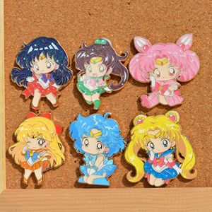 5CM Pretty Soldier Sailor Moon dibujos animados Baji Ba Ji recoger Anime aleación insignia broche Pin - Product Image 1