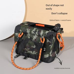 Tas Jinjing Hewan Peliharaan Lipat Dua Sisi dengan Resleting, Disetujui Maskapai Penerbangan, Terbuat dari Kain Katun, Linen, Kulit, dan Oxford - Product Image 3