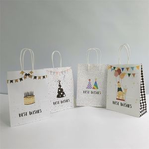 Sacs cadeaux en papier de luxe 22*11*27cm avec poignées pour fête, meilleurs vœux - Product Image 1