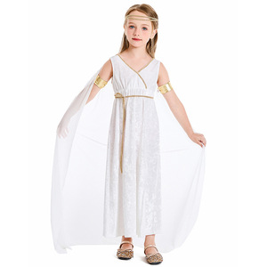 Disfraz de Halloween para Niñas, Vestido Largo Blanco de Diosa Griega, Capa de Atenea, para Representaciones Teatrales, Cosplay, Carnaval - Product Image 5